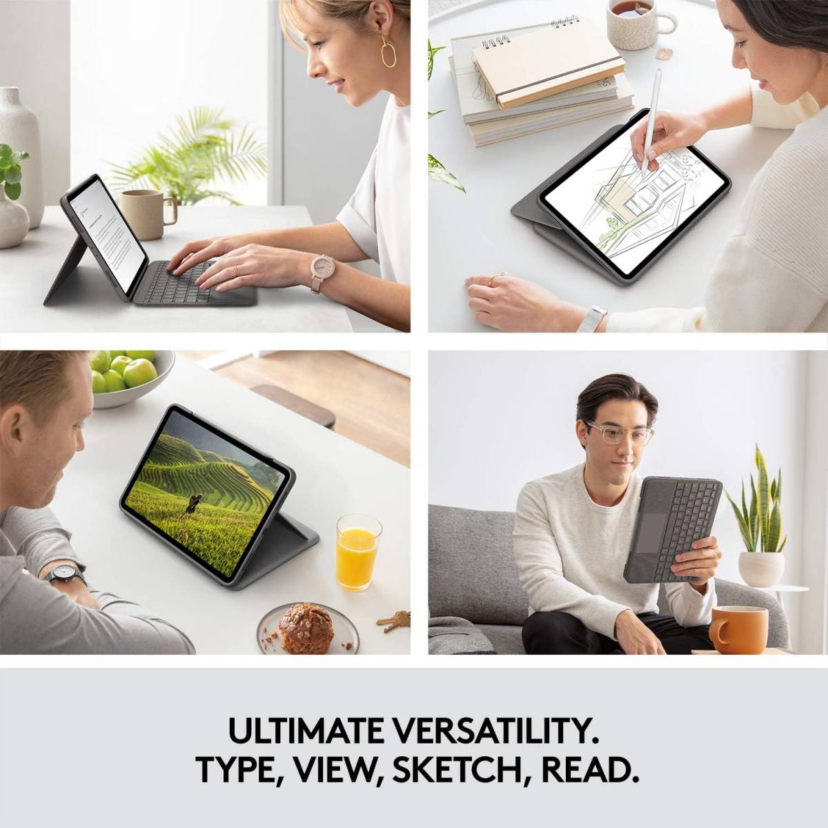 Logitech Folio Touch &ndash; Air 11" (M2 & M3), Air (4. & 5.gen) billentyűzetes tok, UK kioszt&aacute;s