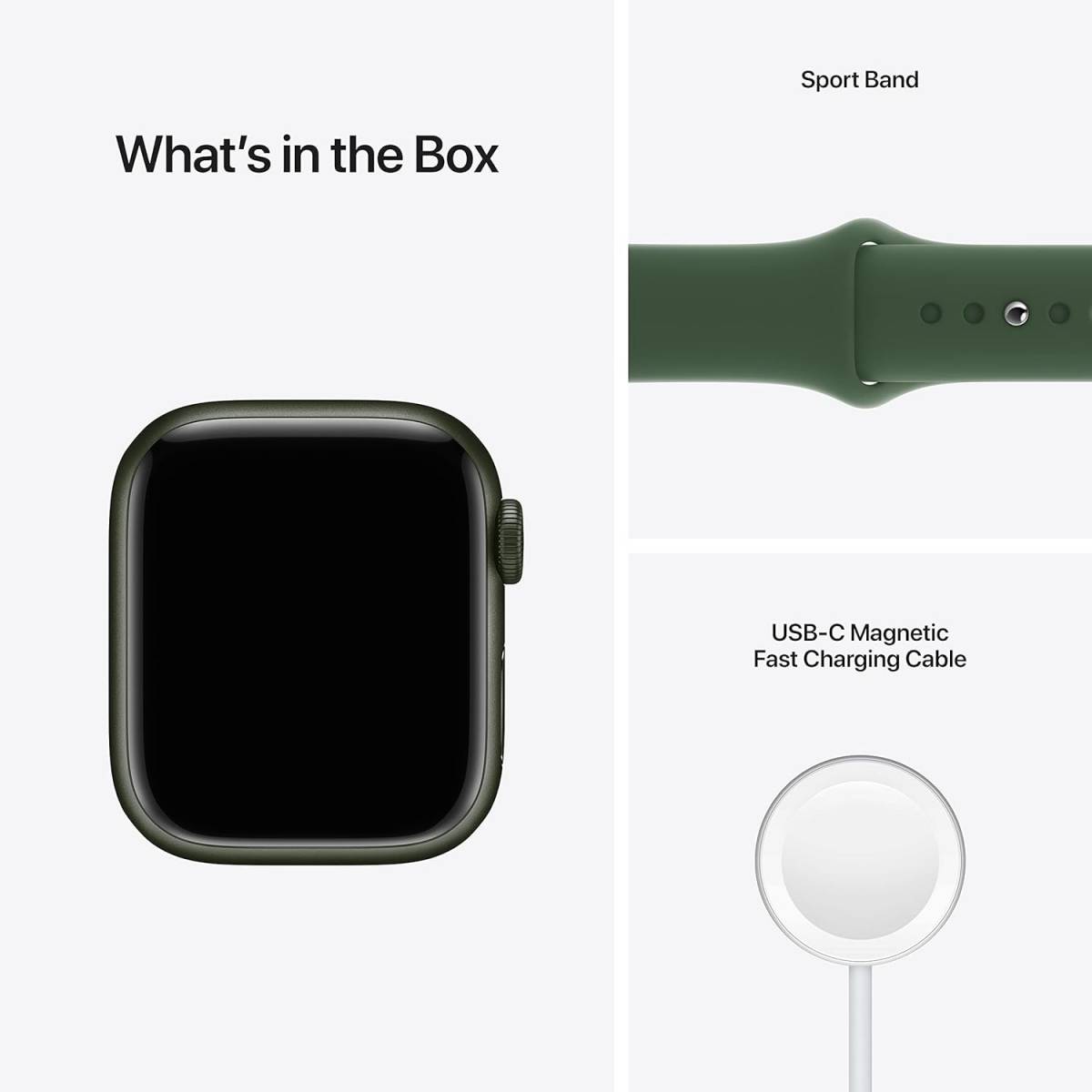 Apple Watch Series 7 41mm Green Alu case Clover Sport Band, haszn&aacute;lt