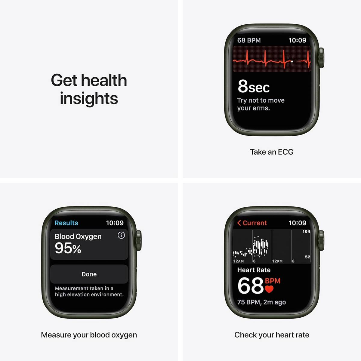 Apple Watch Series 7 41mm Green Alu case Clover Sport Band, haszn&aacute;lt