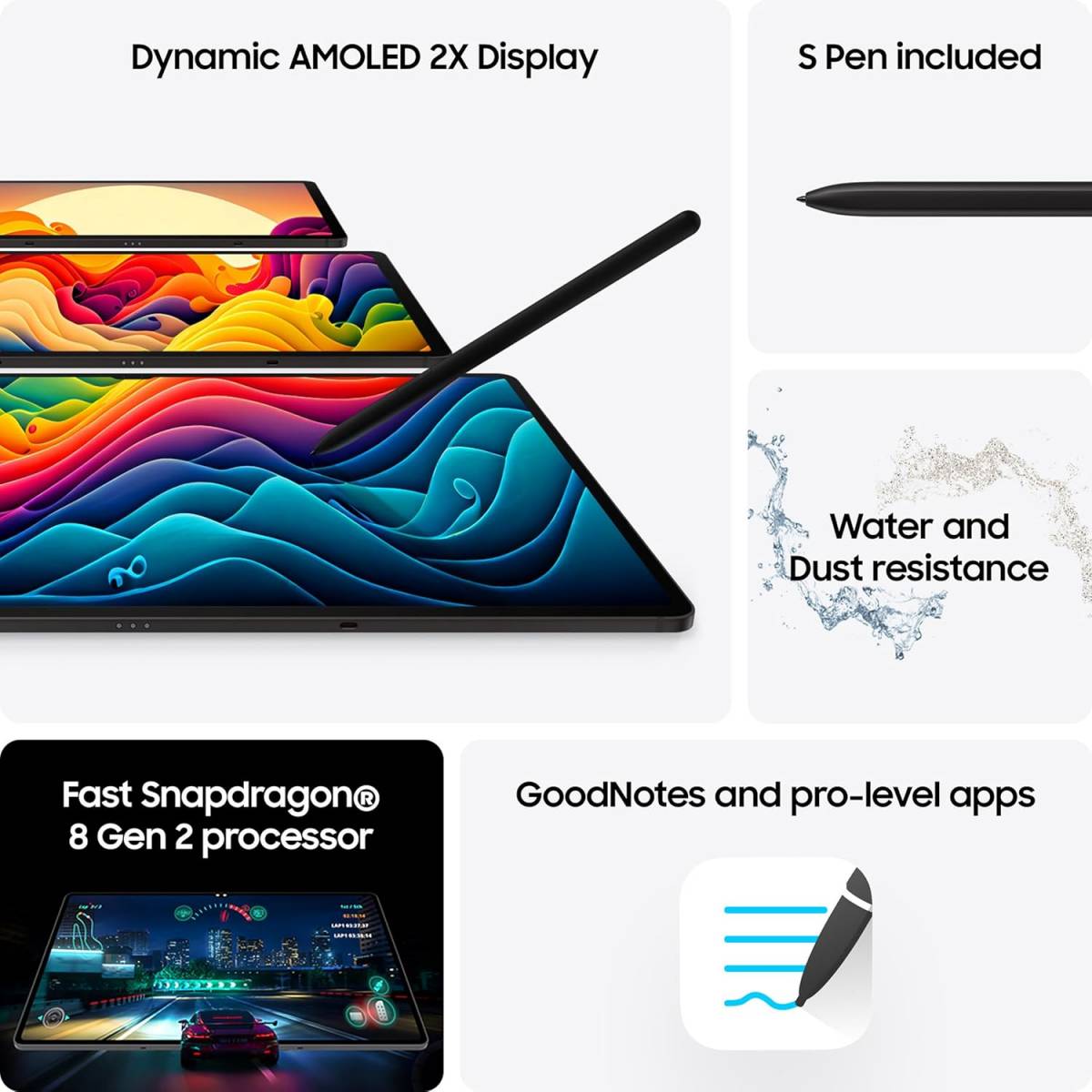 Samsung Galaxy Tab S9 11" Wifi 128/8GB Táblagép+ S Pen(SM-X710), HASZNÁLT