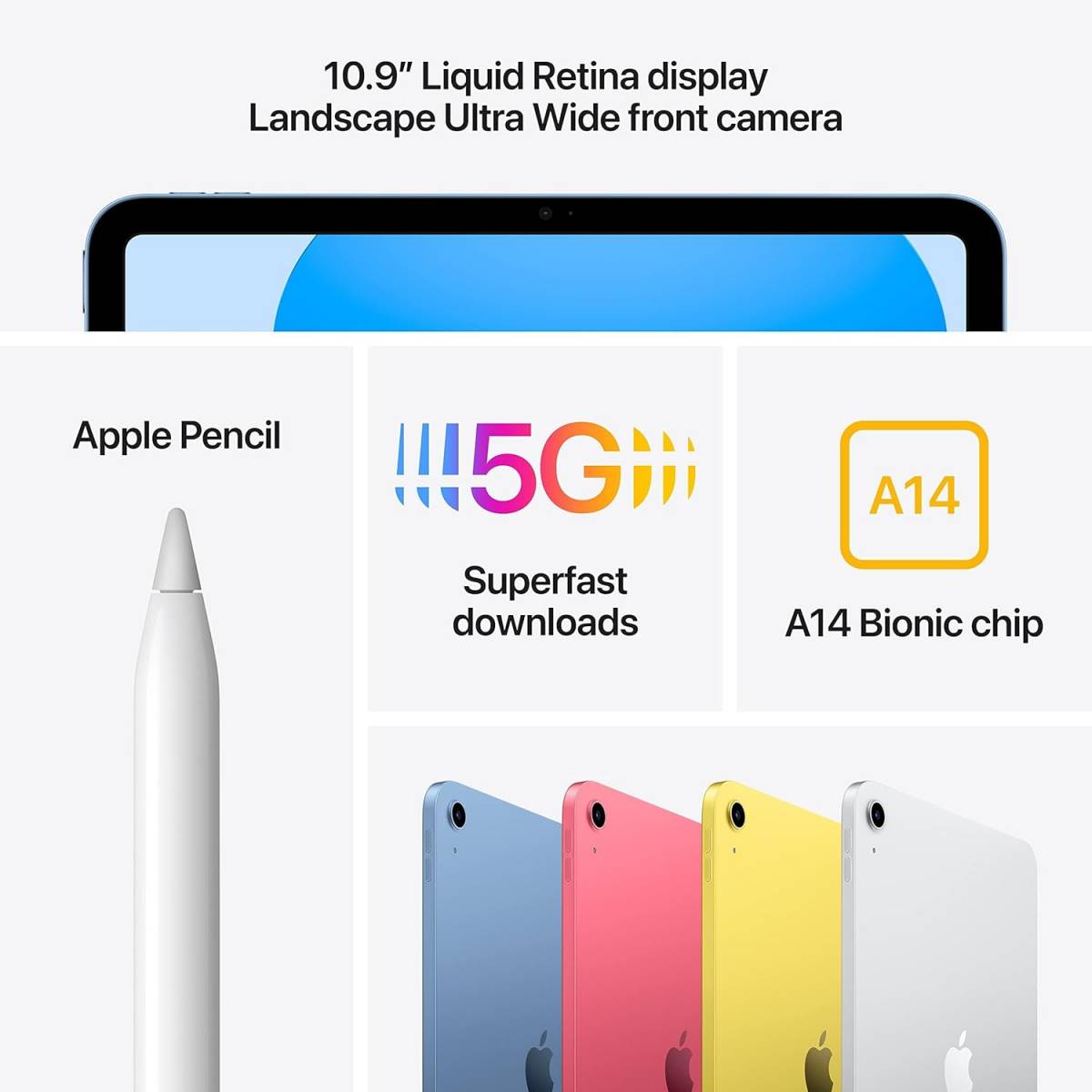 iPad 10.gen 10.9 2022 64GB Wifi , k&eacute;k szinben, Haszn&aacute;lt 