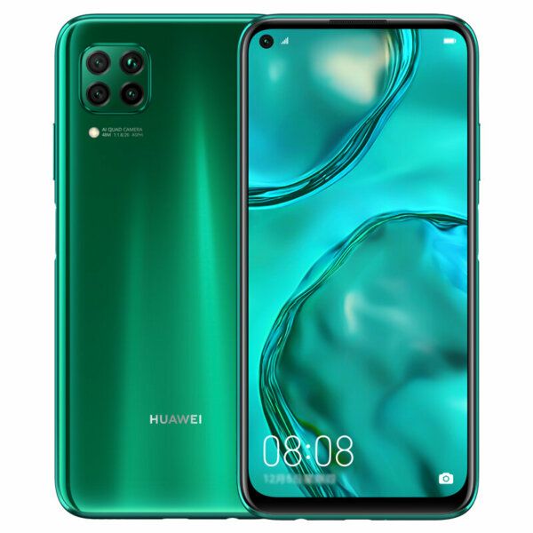 Huawei P40 Lite 128GB 6GB RAM Dual Használt Mobiltelefon , zöld, ( nincs rajta Play Aruház !!! )