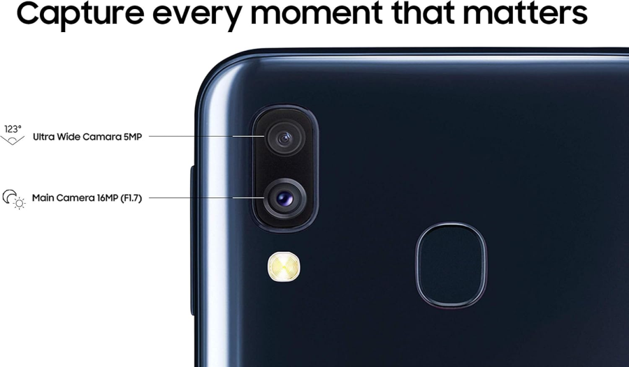 Samsung Galaxy A40 64GB Dual A405 Használt Mobiltelefon, fekete