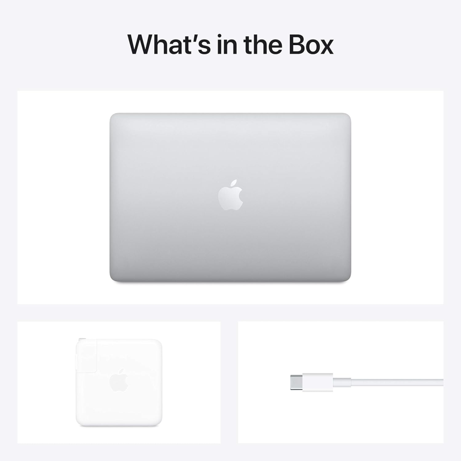 Apple MacBook Pro 13" Retina Touchbar 2020 M1 8/8 Magos CPU 8GB / 256G SSD, Silver, FELÚJITOTT