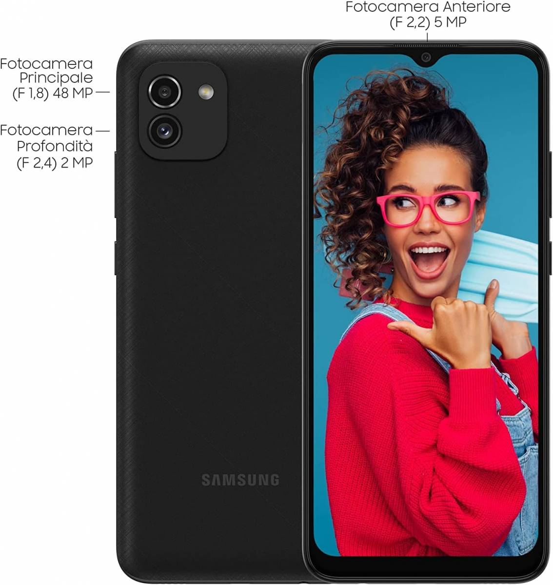 Samsung Galaxy A03 4/64GB Dual (A035G) , FEKETE