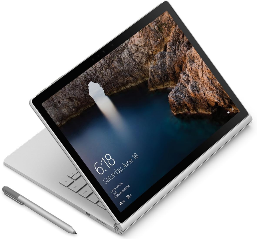 Microsoft Surface Book 13.5" 3000x2000 i5-6300U 2.40GHz 8GB  256GB 2in1 érintőkijelzős notebook /tablet, ezüst szinben