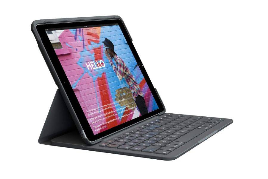 Logitech Slim Folio &ndash; iPad (7., 8. &eacute;s 9. gener&aacute;ci&oacute;) billentyűzetes tok, UK kioszt&aacute;s