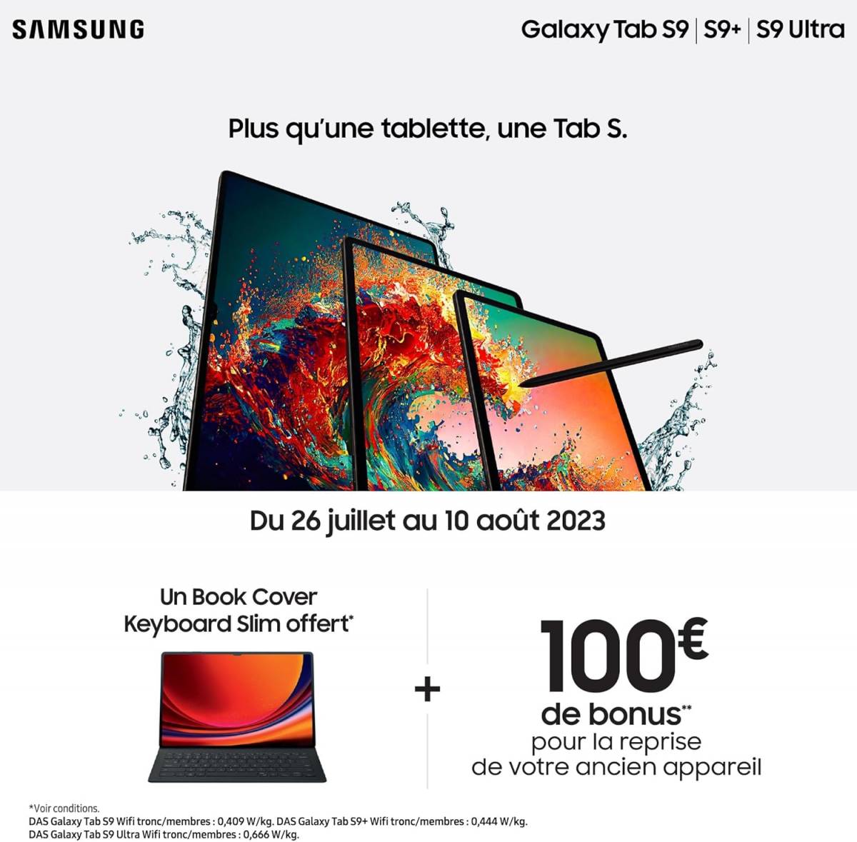 Samsung Galaxy Tab S9+ 12.4" Wifi+5G/LTE (SIM kártyás) 256/12GB Táblagép+ S Pen(SM-X816B), HASZNÁLT