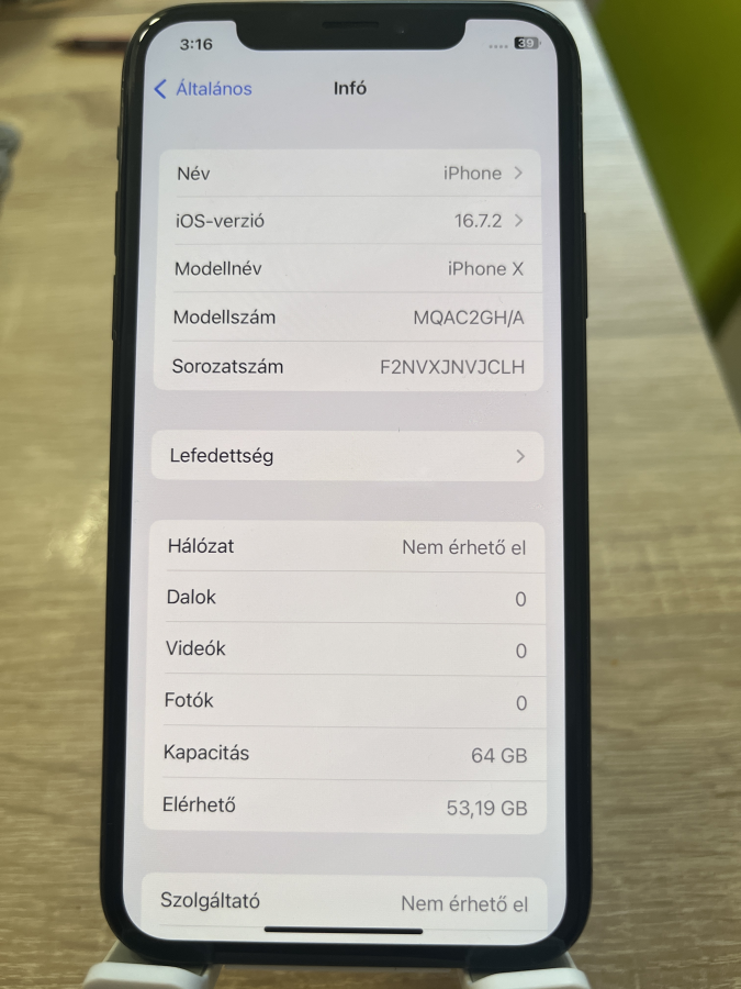 iPhone X  64GB Black Mobiltelefon