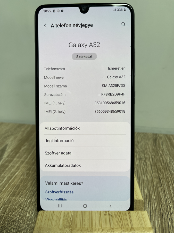 Samsung Galaxy A32 128GB 4GB RAM Dual (A325F) Fekete Használt Mobiltelefon