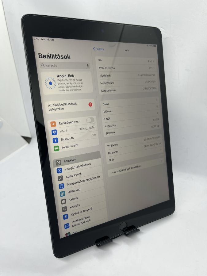 iPad 9. Gen 2021 10.2 64GB Wifi Space Gray